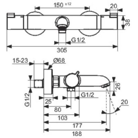 hansgrohe Ecostat Comfort C3 Mitigeur Thermostatique bain/douche Chromé