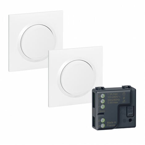 PRÊT À POSER DOOXIE 2 COMMANDES SANS FIL SANS PILE + 1 MICROMODULE - BLANC (600699L) LEGRAND LEG 600699L