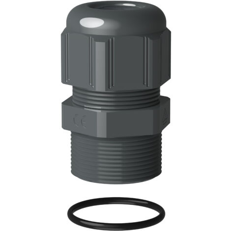 Presse-étoupe plastique avec joint de surface étanche IP68 filetage ISO20 anthracite RAL7012 LEGRAND 381594