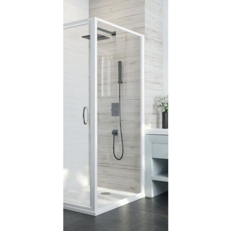 Paroi de douche fixe Atout 3 Leda - Verre transparent - 90 cm (1/2)