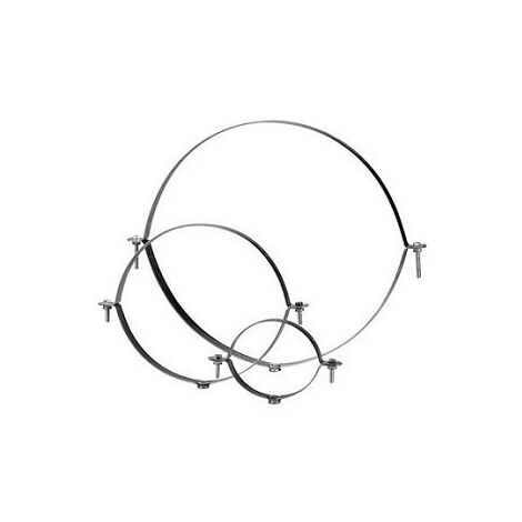 Collier support isolé double filetage pour tige de 8 ou 10 mm, D 160 mm S&P (UNELVENT) 867743
