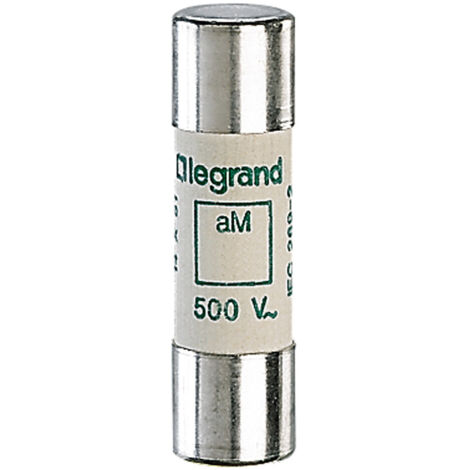 Cartouche industrielle cylindrique type aM 14x51mm sans percuteur 25A LEGRAND 014025 (1/2)