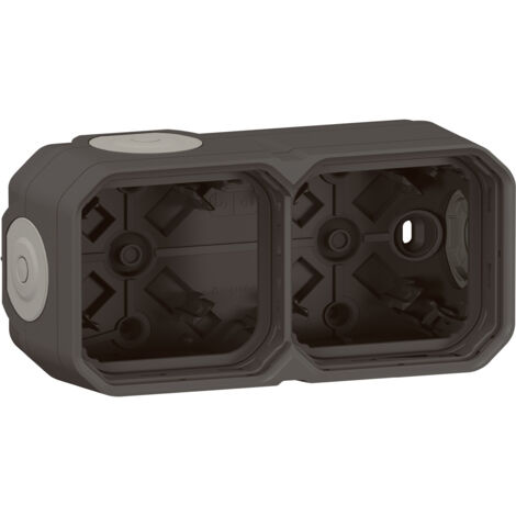 boitier saillie - 2 postes - horizontal ou vertical - anthracite - legrand plexo 069602l (1/5)