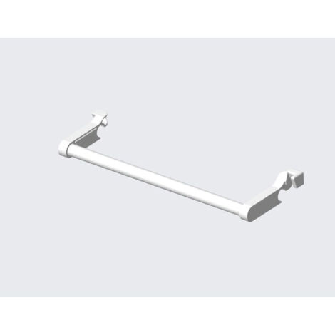 Barre pivotante tube rond ezybain largeur 400 blanc INTUIS M090043 (1/2)