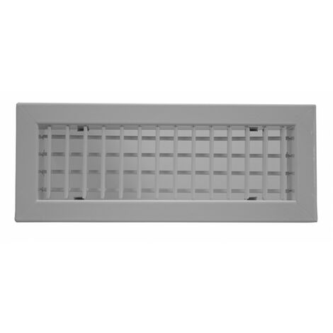 Grille de soufflage/reprise à ailettes orientable double déflecteur alu 600 x 100 mm S&P (UNELVENT) 858501 (1/2)