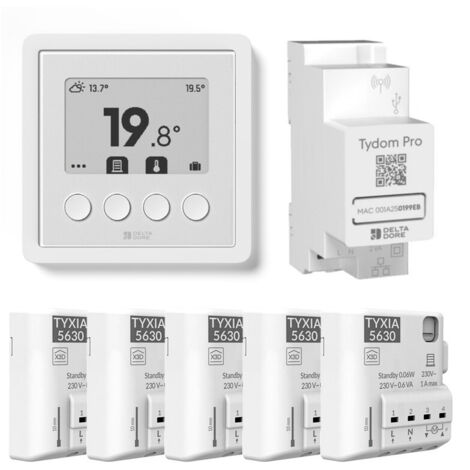 Delta Dore – Pack de motorisation pour volets roulants – Kit Tyxia 741 bioclim – Moteur 24V – Charge max 100kg – 6351443