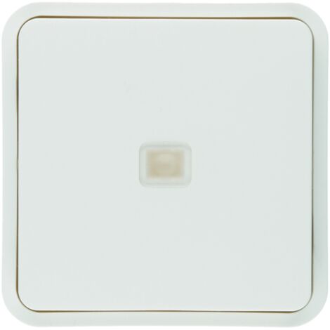 Cubyko 1 touche KNX à voyant coloris blanc HAGER WNT912B
