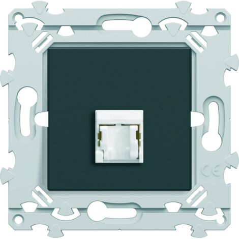 Prise RJ45 Essensya Catégorie 6 UTP simple Anthracite HAGER WE225A (1/2)