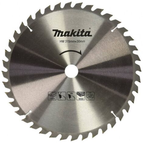 Makita – Lame de scie circulaire pour bois 315mm – Alésage 30mm – 40 dents pour coupes nettes – JM27170005 (1/5)