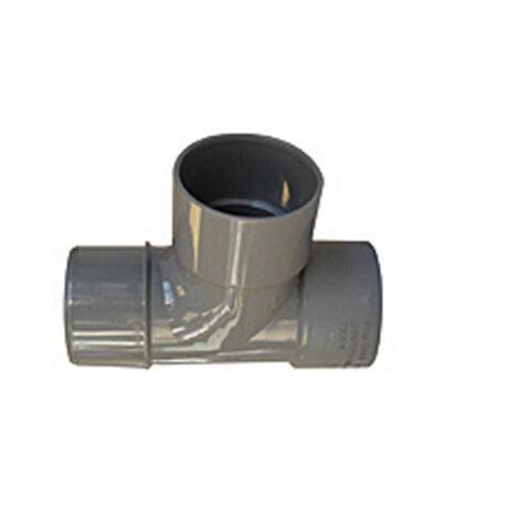 TE PIED DE BICHE PVC A 87.30° POUR EVACUATION MALE FEMELLE (1/3)