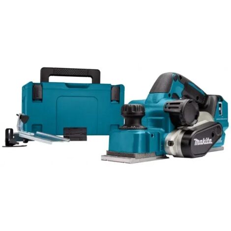 Makita – Rabot électrique 82 mm – Profondeur de rabotage jusqu'à 2 mm – Vitesse 14 000 tr/min – DKP181ZJU