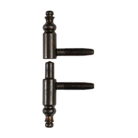 Fiche à visser nœuds à vases en acier vieilli 13X88mm – Pour béton armé – Vissage rapide en série – Finition métal esthétique – Otlav