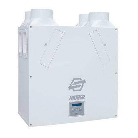 Centrale double flux VMC haute efficacité – Caisson de répartition pour habitat individuel – Autonome et réglable – Installation facile – Nather