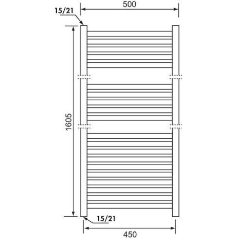 Sèche-serviettes Pour Radiateur - Acier Inoxydable, 3 Crochets, Longueur 50 Cm - Installation Sans Perçage