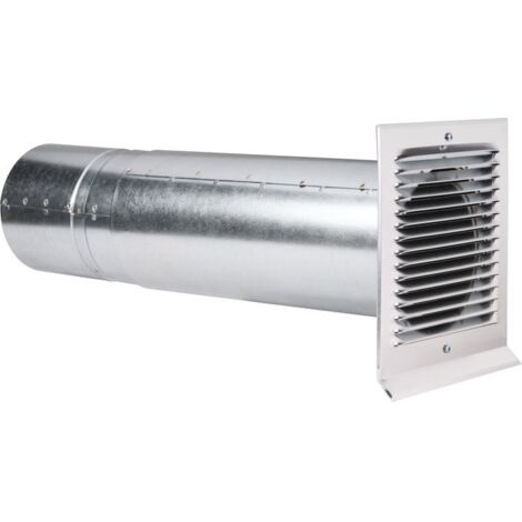 Anjos Ventilation – Prise d'air de traversée de mur avec clapet anti-retour – Diamètre 125 mm – Pour murs de 300 à 450 mm d'épaisseur
