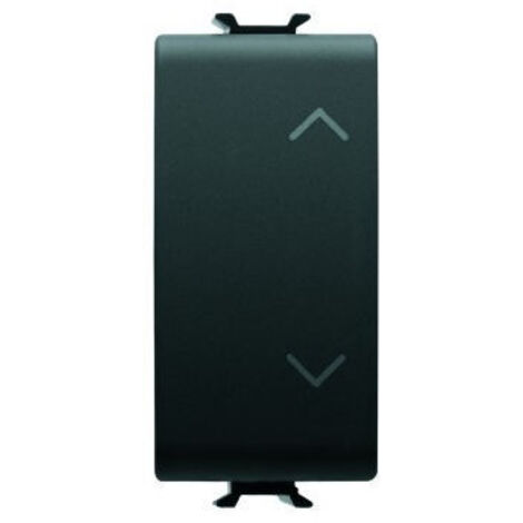 COMMUTATEUR 1M 1P 10AX HAUT/BAS NOIR GEWISS GW12121 (1/2)