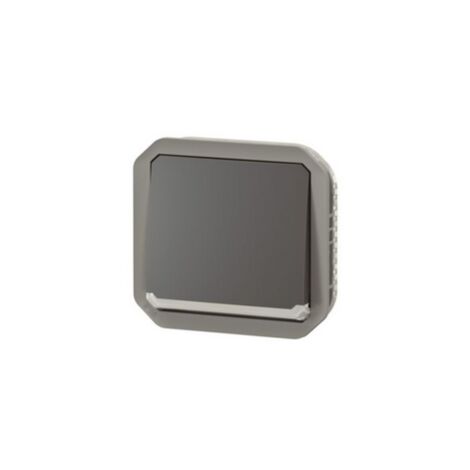 Interrupteur bipolaire étanche Plexo 10AX 250V IP55 IK08 avec enjoliveur anthracite LEGRAND 069827L (1/3)