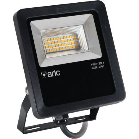 Projecteur Extérieur IP66 IK08 TWISTER 4 noir 23W 4000K 3570lm 90° 50000h ARIC 51679 (1/3)