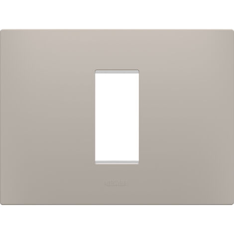 PLAQUE EGO RECTANGULAIRE 1P SABLE FONCÉ GEWISS GW16001DS (1/2)