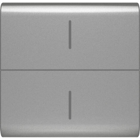 TOUCHE BOUTON-POU. CONN. ECO 2P TITANE GEWISS GW14820 (1/2)
