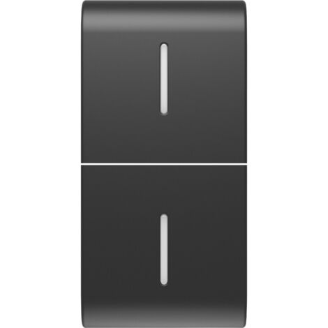 TOUCHE INTER. AXIAL 2 DIFFUSEURS 1P NOIR GEWISS GW12557S (1/2)