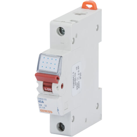 INTER-SECTIONNEUR MODULAIRE 1P 63A GEWISS GW96106 (1/2)