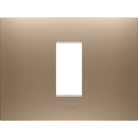 PLAQUE EGO RECTANGULAIRE 1P CUIVRE DOUX GEWISS GW16001CS (1/2)