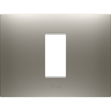 PLAQUE EGO RECTANGULAIRE 1P ACIER GEWISS GW16001ST