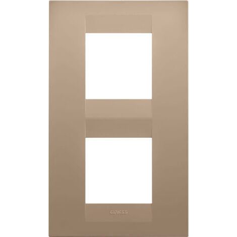 PLAQUE GEO 2+2P V CUIVRE DOUX GEWISS GW16424VX (1/2)