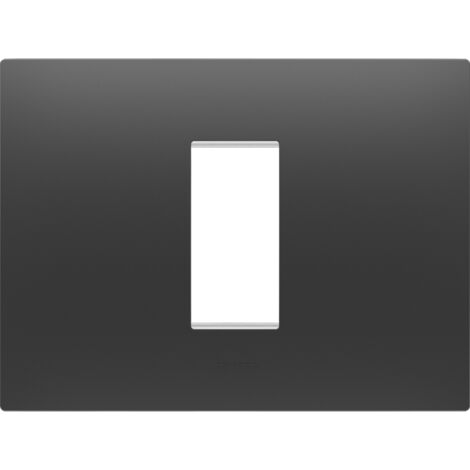 PLAQUE EGO RECTANGULAIRE 1P NOIR GEWISS GW16001DB (1/2)