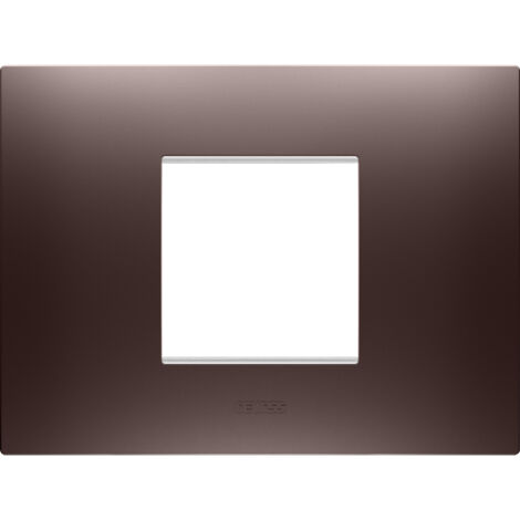 PLAQUE EGO RECTANGULAIRE 2P CUIVRE GEWISS GW16002CP (1/2)