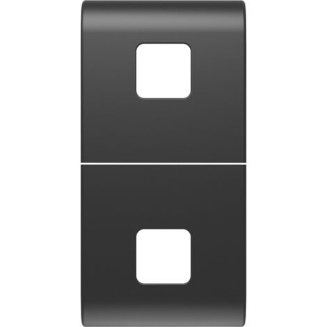 TOUCHE INTER. AXIAL 2 LENTILLES 1P NOIR GEWISS GW12553S (1/2)