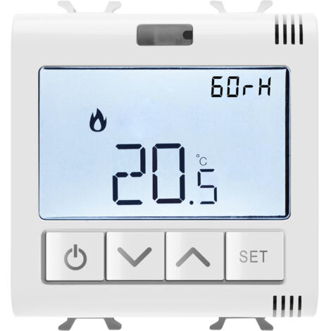 THERMOSTAT CON. ZIGBEE MES. D’HM 2P BLNC GEWISS GW10709 (1/2)