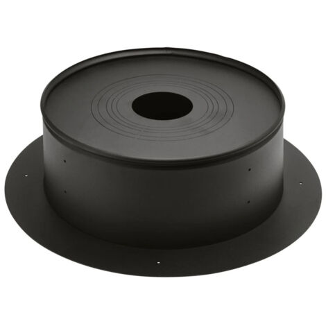 Accessoire de raccordement spécial bois cache conduit coulissant noir D.125 à 250mm TOLERIE EMAILLERIE NANTAISE 129550 (1/3)