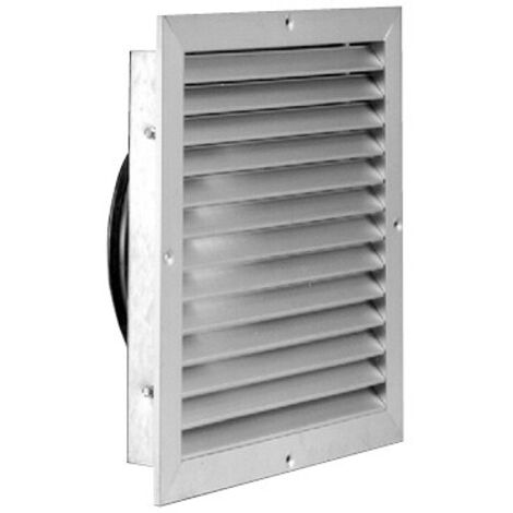 Grille extérieure alu pare pluie pas 25mm avec grillage anti-volatile finition alu anodisé à raccordement circula NATHER 607294