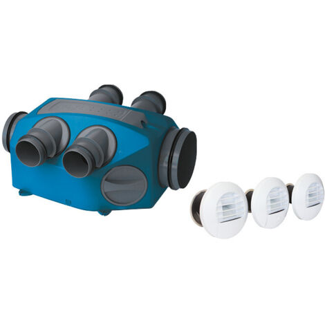 Kit VMC hygro B INFINITY T3-T7 et + cordelette et piles wc simple flux hygroréglable très basse conso NATHER 549361