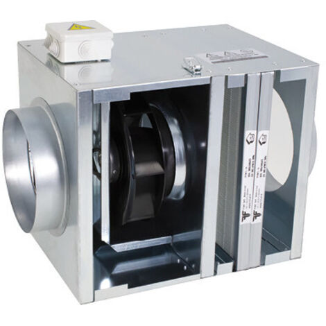 Caisson tertiaire à entrainement direct moteur AC 230V et étages de filtration F6 + F7 Diamètre 350mm NATHER 587176
