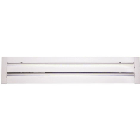 Diffuseur linéaire soufflage 2 fentes finitition RAL9003 30% Déflecteurs RAL9003 30% livré avec Quick Fix NATHER 990026