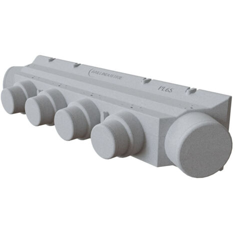 Plenum universel prêt-à-poser soufflage/reprise 4 sorties Ø 200-160 mm + 2 sorties Ø 250 mm – PSE étanche pour installation rapide – Caisson de répartition VMC – Baillindustrie