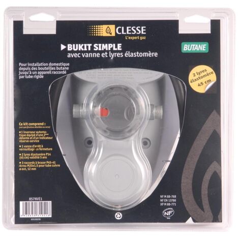 Kit inverseur butane Bukit S P14 avec vanne 8165032 CLESSE INDUSTRIES 857NVE1