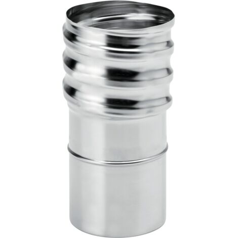 Réduction inox à visser poêle - flexible 80MX80/86 à visser TOLERIE EMAILLERIE NANTAISE 123801