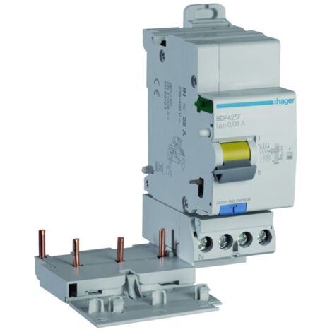 Bloc différentiel 3P+N 25A 30mA type F - HAGER BDF425F (1/5)