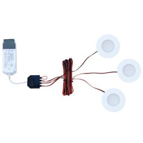 Aric – Spot encastrable salle de bain IP65 – Pack de 3 – 3 x 3,5 W blanc chaud 3000K – Installation rapide – 50843