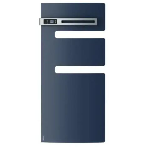 ATLANTIC - Radiateur sèche-serviettes connecté Serenis avec soufflerie mât gauche 1500W Bleu profond - 850589 (1/3)