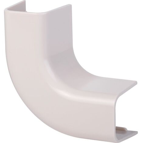Ecolands – Coude plat 90° plastique rigide – Filetage plomberie – Largeur goulotte 25mm – Pour chantiers humides