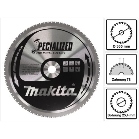 MAKITA-B-09793 DISQUE 305 HM 78 MM À DENTS POUR HAIE LC1230 METAL (1/5)