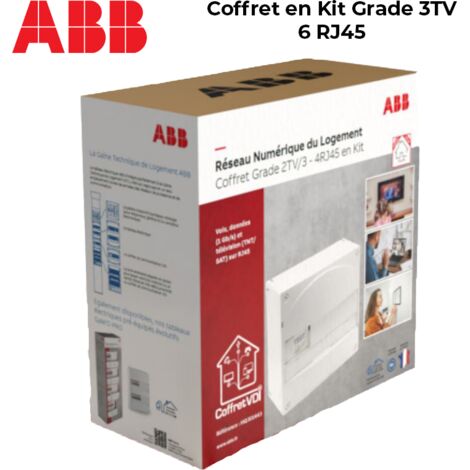 Coffret de communication en kit Grade 3TV 6RJ45 Galé'O