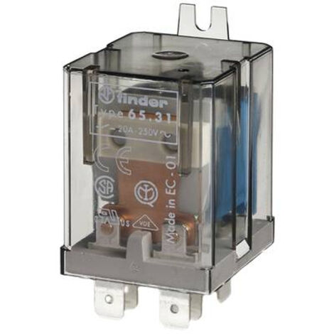 Relais de puissance 1NO 30A 12V DC sans de fixation Faston 250 AgSnO2 FINDER 653190124309