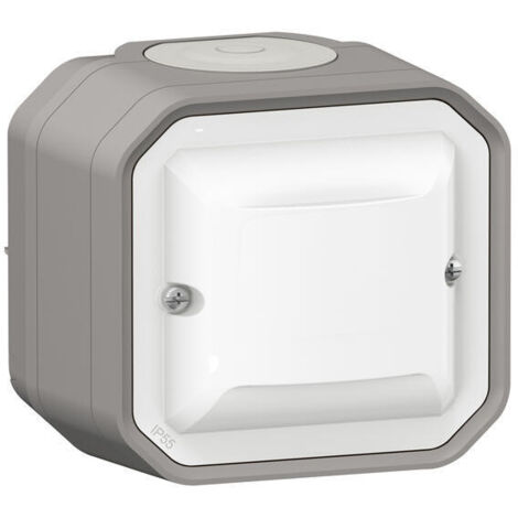 Legrand - Détecteur de mouvement sans Neutre Plexo complet saillie - Gris