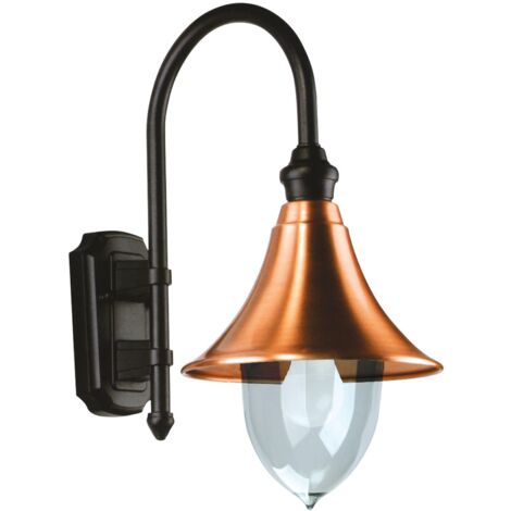 LAMPARO Applique Mur Ext. IP44 IK07 cuivré noir E27 100W max. Lpe non incl ARIC 3083